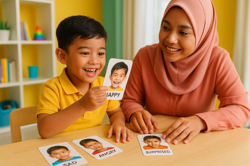 Anak belajar mengenali emosi