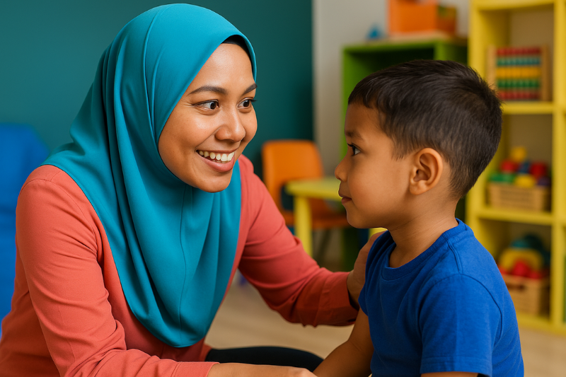 Latihan eye contact dan fokus bersama
